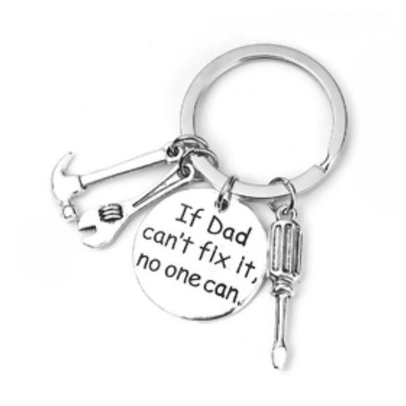 If Dad Can’t Fix It, No One Can Key Chain Silver - Picture 2 of 4